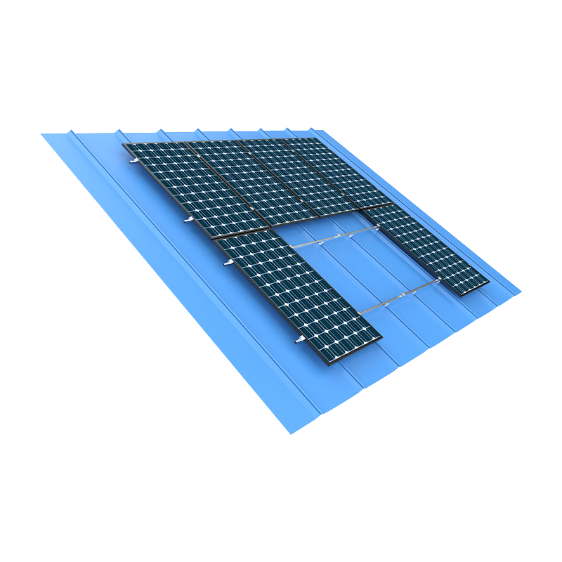 Montage PV à toit en métal